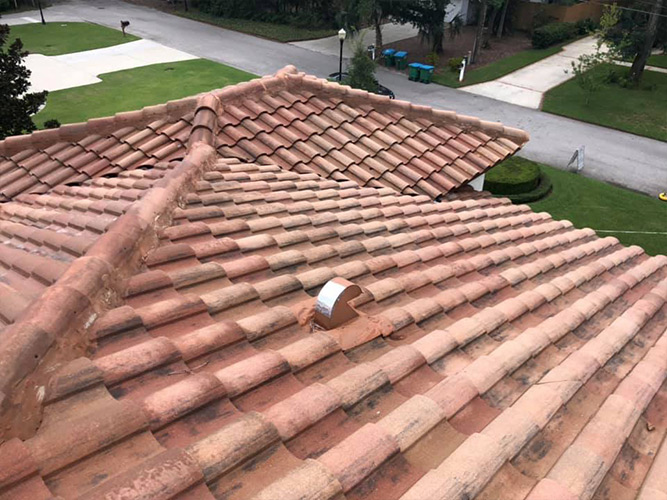 Tile Roof after Cleaning